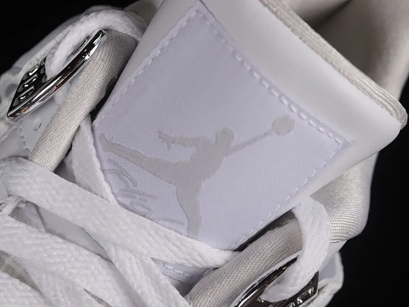 All Categories Air Jordan Jordan Series Basketball Shoes Air Jordan 4 Pure Original Version Air Jordan 4 Retro "PureMoney" AJ4 Joe 4 White Cat Full First Layer Authentic Standard 308497-100